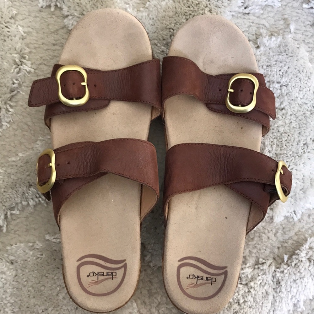 Dansko Sophie leather sandals.